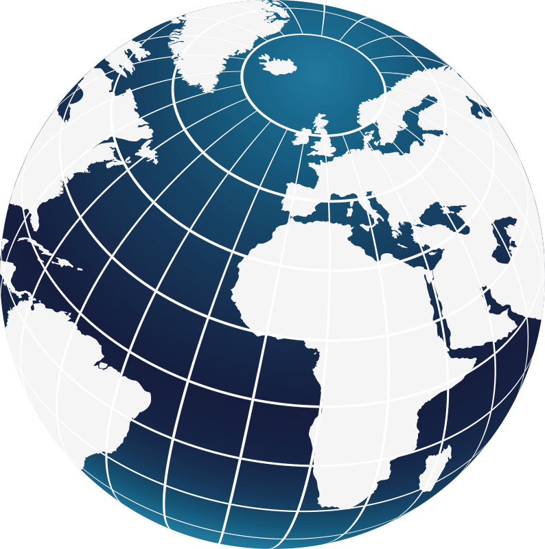 Alfombra vinílica mapamundi diseño global azul - TenVinilo