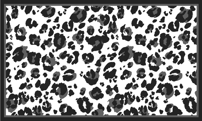 Alfombra vinílica animal print leopardo negro - TenVinilo