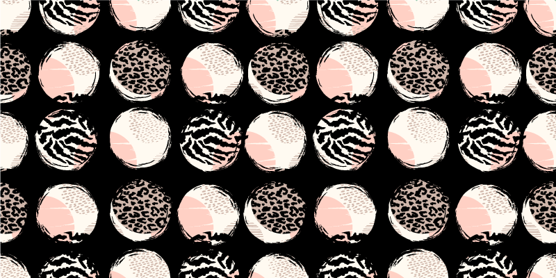 Alfombra vinílica animal print patrones de círculos bold - TenVinilo