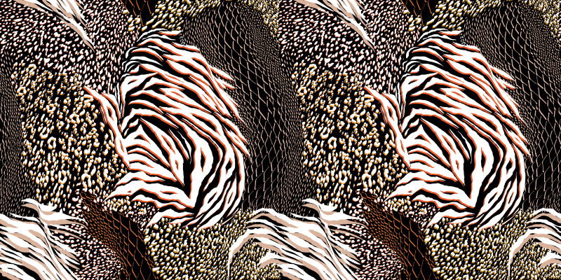 Alfombra vinílica animal print leopardo y tigre - TenVinilo