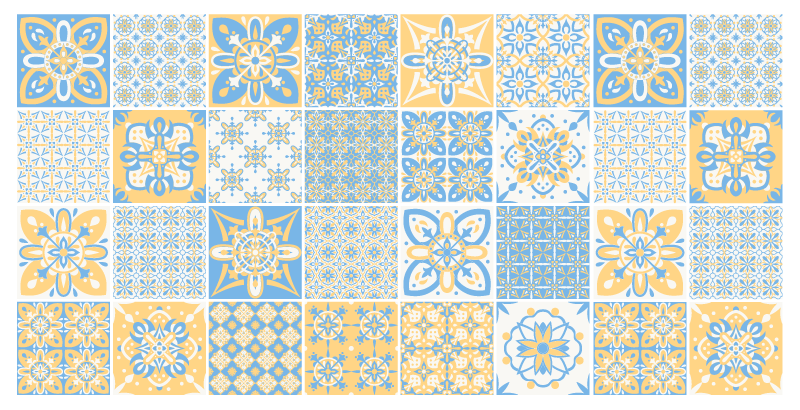 Alfombra vinílica azulejos tonos sobrios - TenVinilo