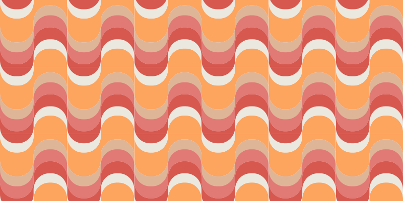 Alfombra vinílica vintage motivo de onda vibrante - TenVinilo