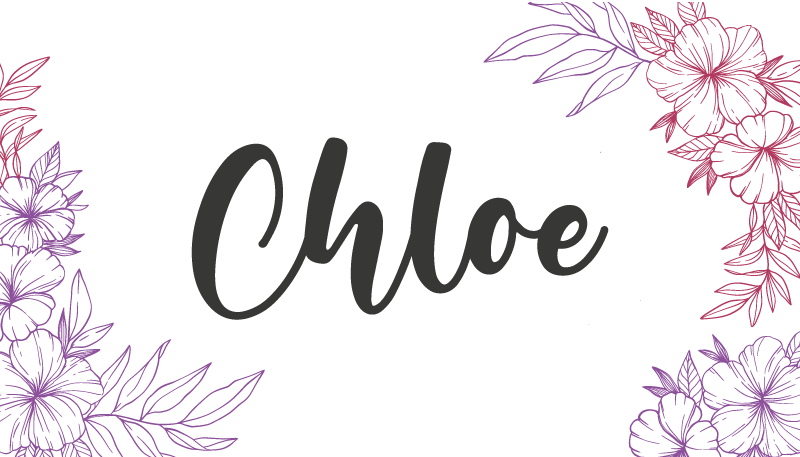 Alfombra vinílica con nombre flores en el borde  - TenVinilo