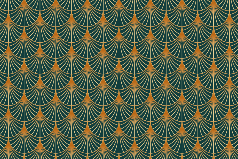 Alfombra vinílica vintage arcos verdes - TenVinilo