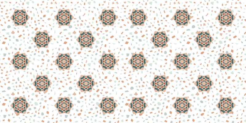 Alfombra vinílica imitación mosaico blanco - TenVinilo