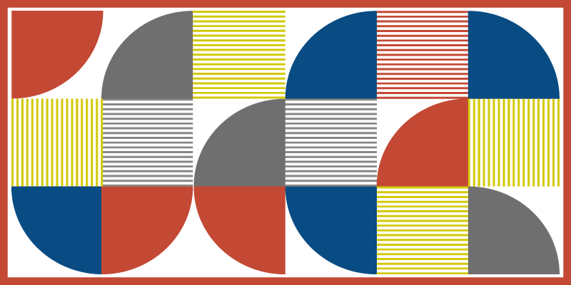 Alfombra vinílica nórdica Semicerculos nórdicos - TenVinilo