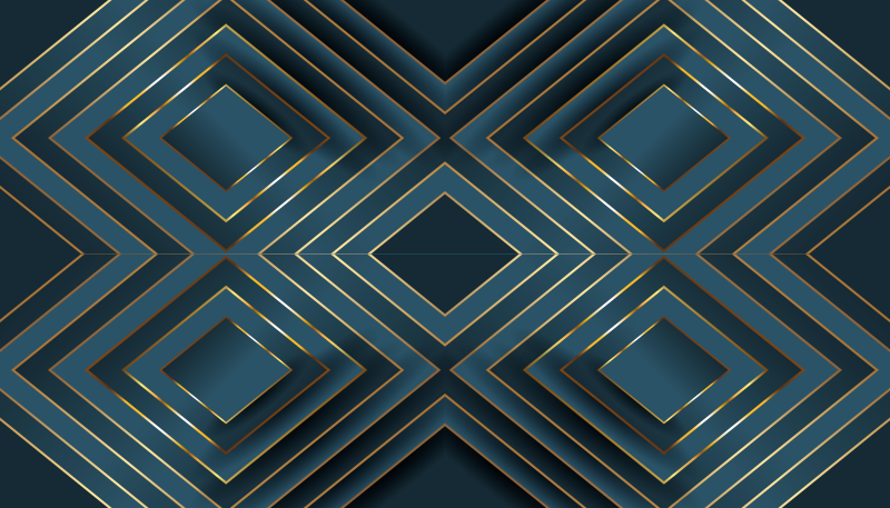 Alfombra vinílica moderna cuadrados delineados en negro - TenVinilo