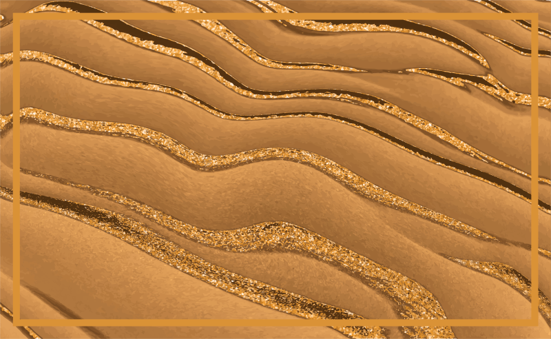 Alfombra vinílica imitación patrón de onda dorada - TenVinilo