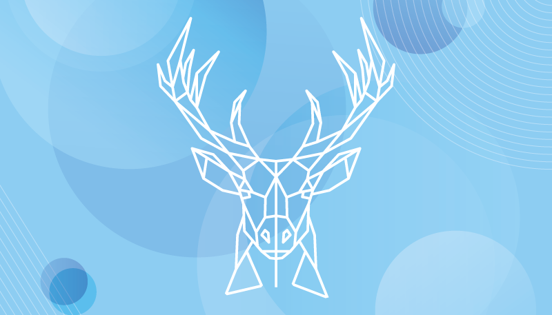 Aflombra vinílica animales cabeza de ciervo geométrica - TenVinilo