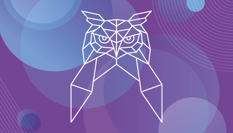 Aflombra vinílica animales arte geométrico del búho - TenVinilo