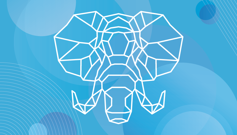 Aflombra vinílica animales cara de elefante azul - TenVinilo