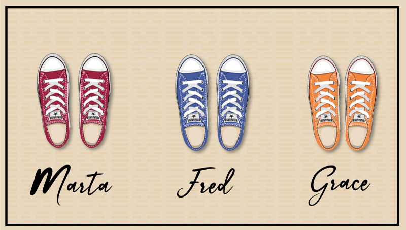 Alfombra vinílica con nombre Zapatos - TenVinilo