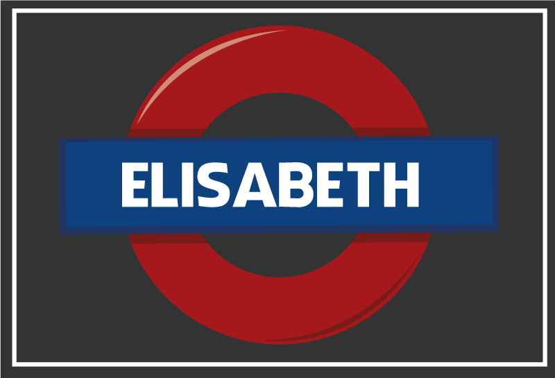 Alfombra vinílica con nombre Estación de metro - TenVinilo