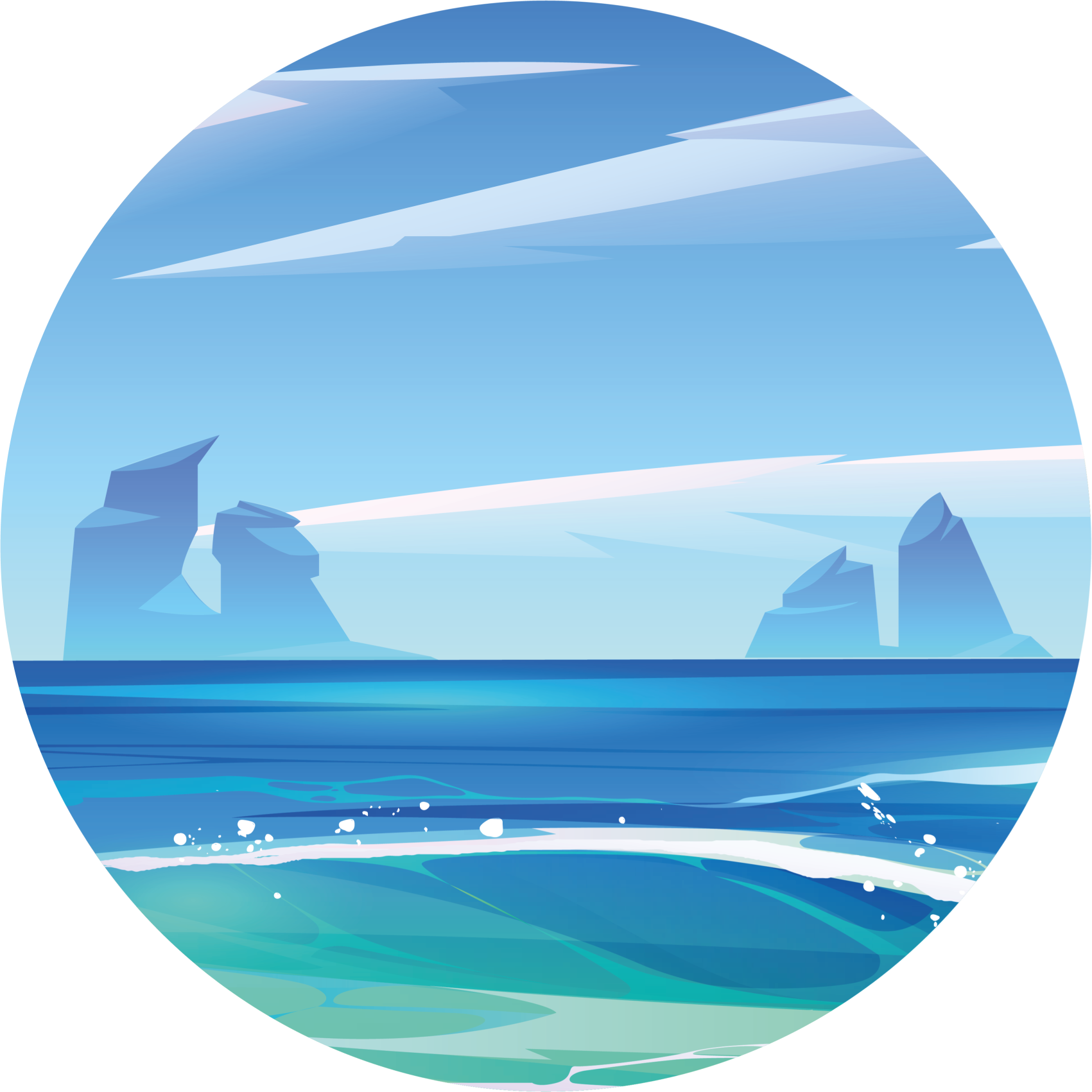 Alfombra vinílica naturaleza serenidad costera - TenVinilo