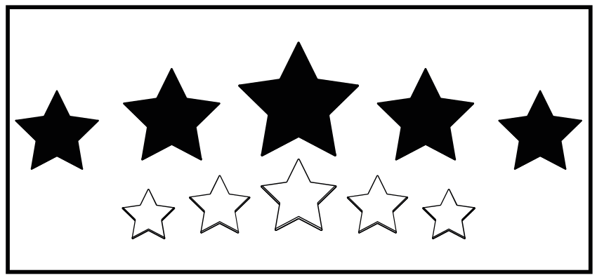 Alfombra vinilo recibidor Grandes estrellas negras - TenVinilo