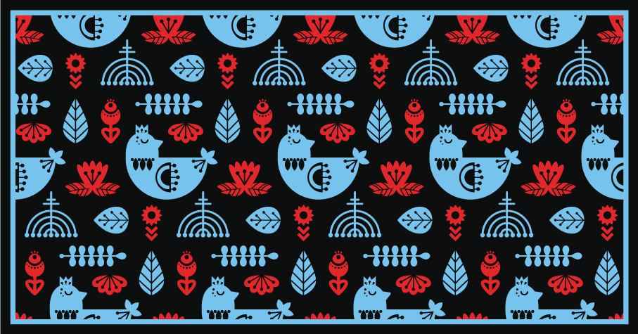 Aflombra vinílica animales patrones populares coloridos - TenVinilo