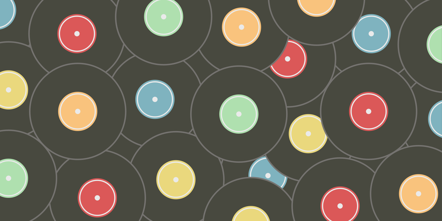 Alfombra vinílica juvenil discos de vinilo vibrantes - TenVinilo