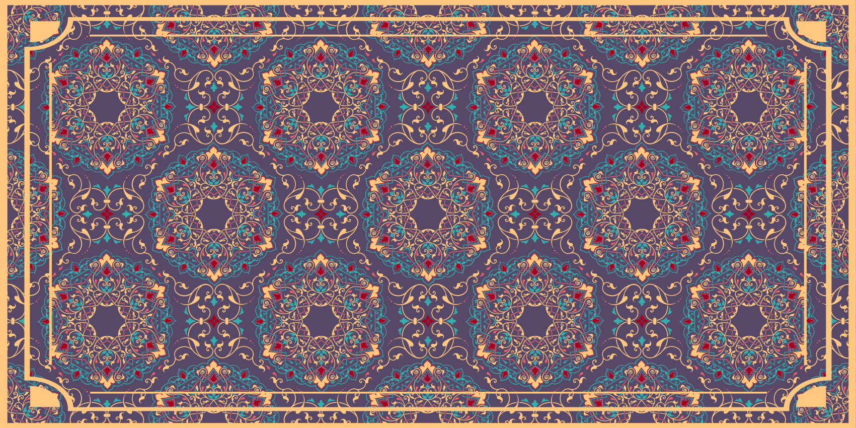 Alfombra vinílica mandala motivos mandala complejos - TenVinilo