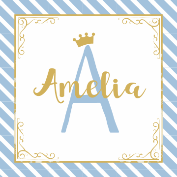 Alfombra vinílica personalizable estilo inicial del nombre - TenVinilo