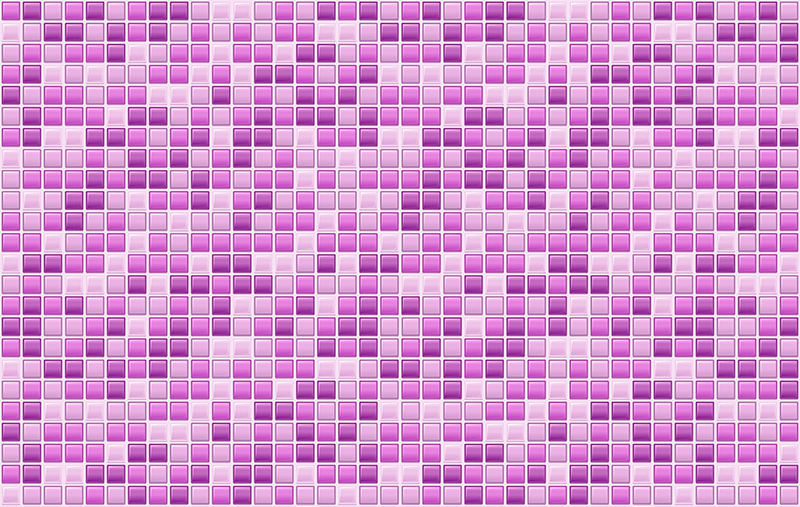 Alfombra vinílica hidráulica mosaico de tonos morados - TenVinilo