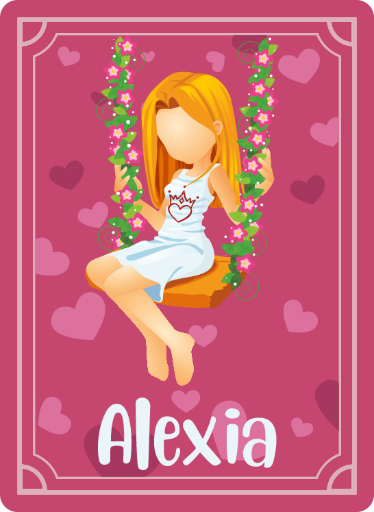 Alfombra vinílica juvenil columpio de hierba con nombre - TenVinilo