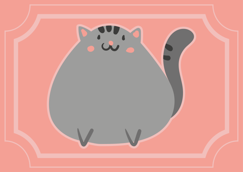 Alfombra vinílica infantil adorable obra de arte felina - TenVinilo