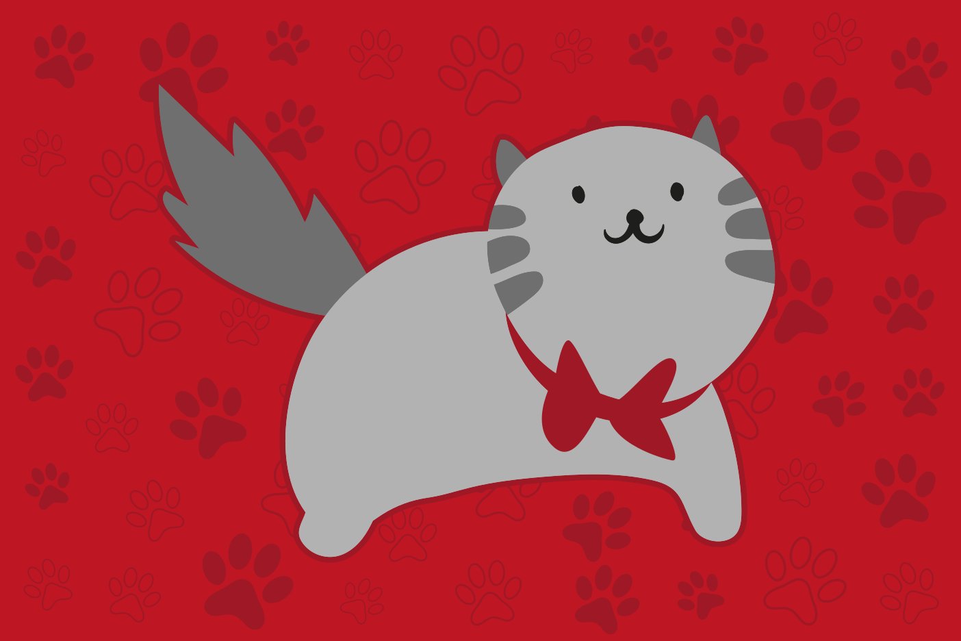 Aflombra vinílica animales ilustración de gato alegre - TenVinilo