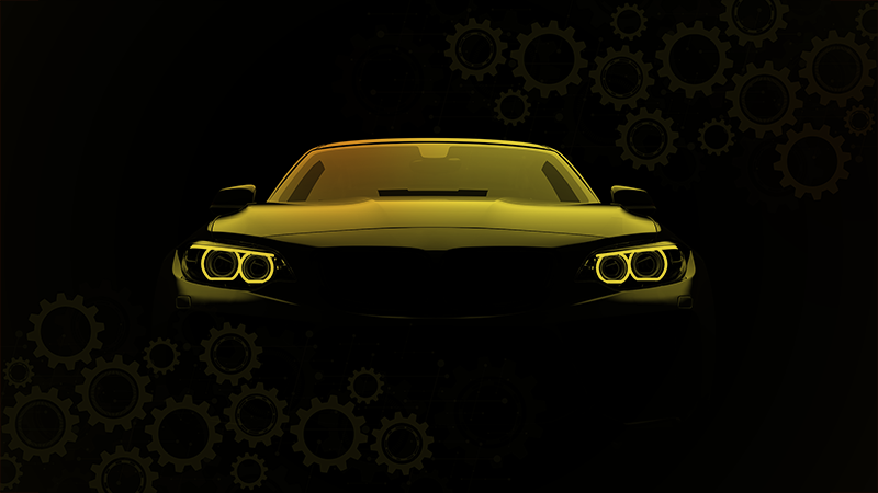 Alfombra vinílica juvenil silueta de coche deportivo - TenVinilo