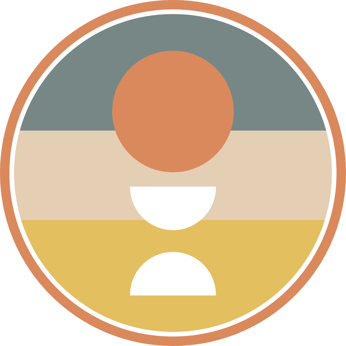 Alfombra vinílica minimalista armonía de colores circular - TenVinilo