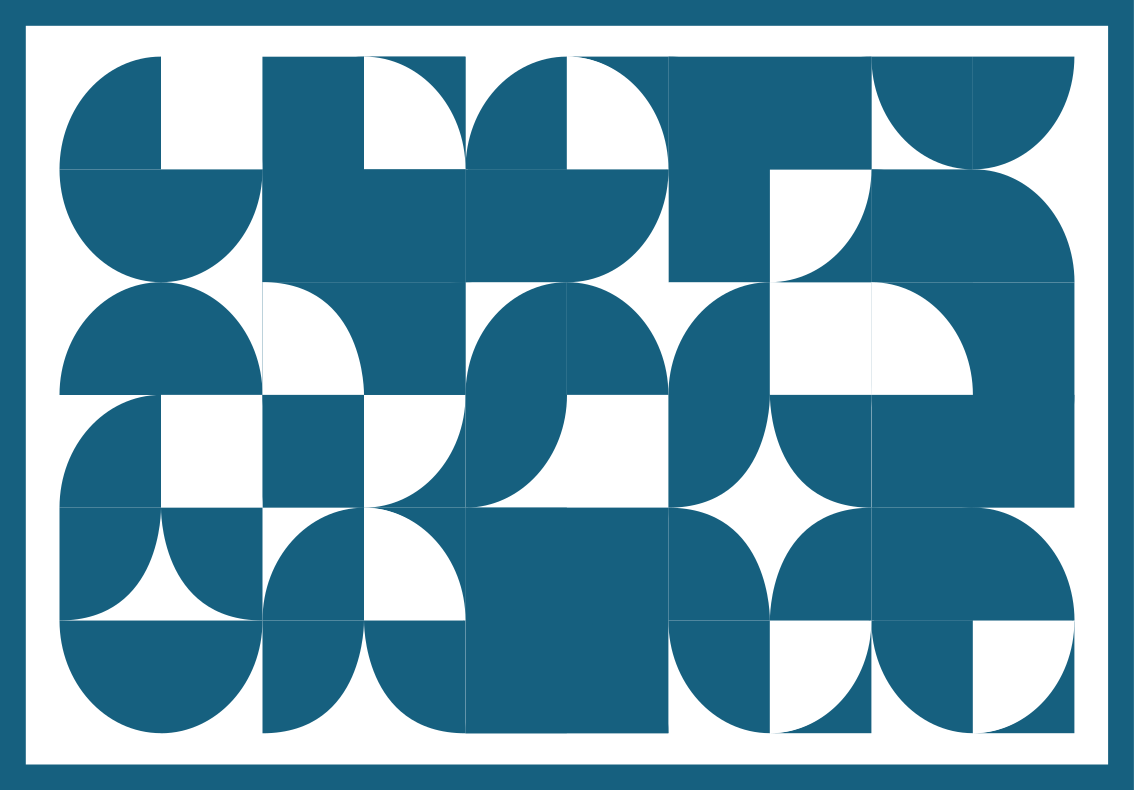 Alfombra vinílica geométrica motivo abstracto azul - TenVinilo