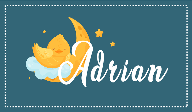 Alfombra vinílica infantil pato dormido con nombre - TenVinilo