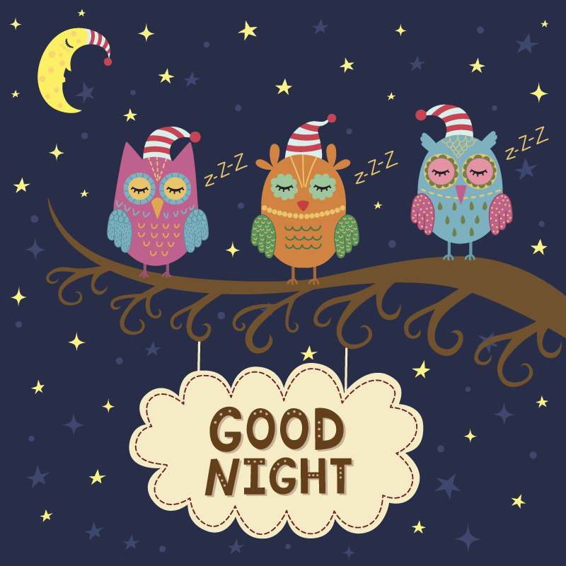 Aflombra vinílica animales trío de búhos dormilones - TenVinilo