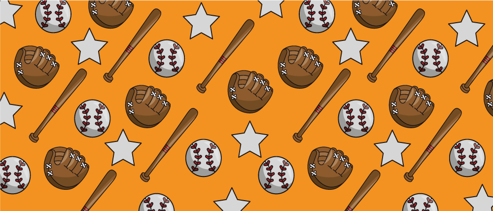 Alfombra vinílica dormitorio Guantes y pelotas de béisbol - TenVinilo