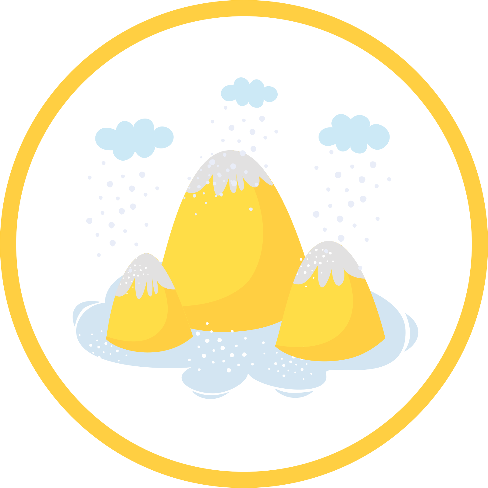 Alfombra vinílica infantil alegre escena de montaña - TenVinilo