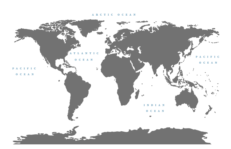 Alfombra vinílica salón mapa del mundo estilizado - TenVinilo