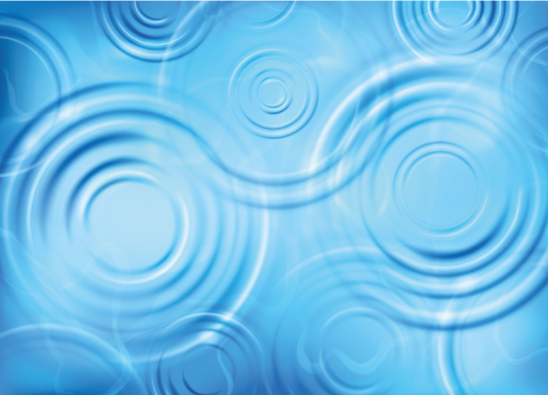 Alfombra vinilo recibidor Efecto de agua realista en azul - TenVinilo