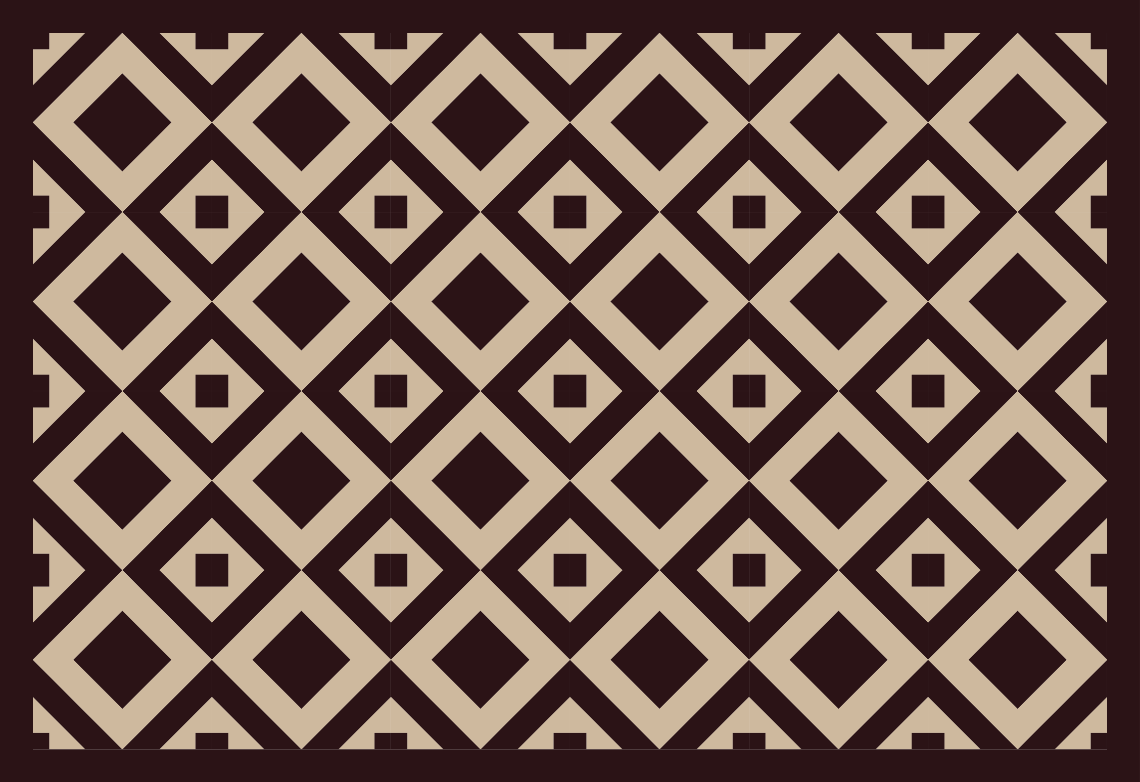 Alfombra vinílica geométrica con patrón de diamantes - TenVinilo