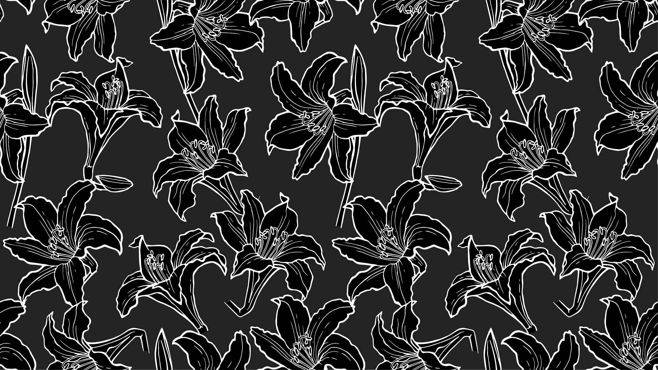 Alfombra vinílica flores arreglo floral negro - TenVinilo