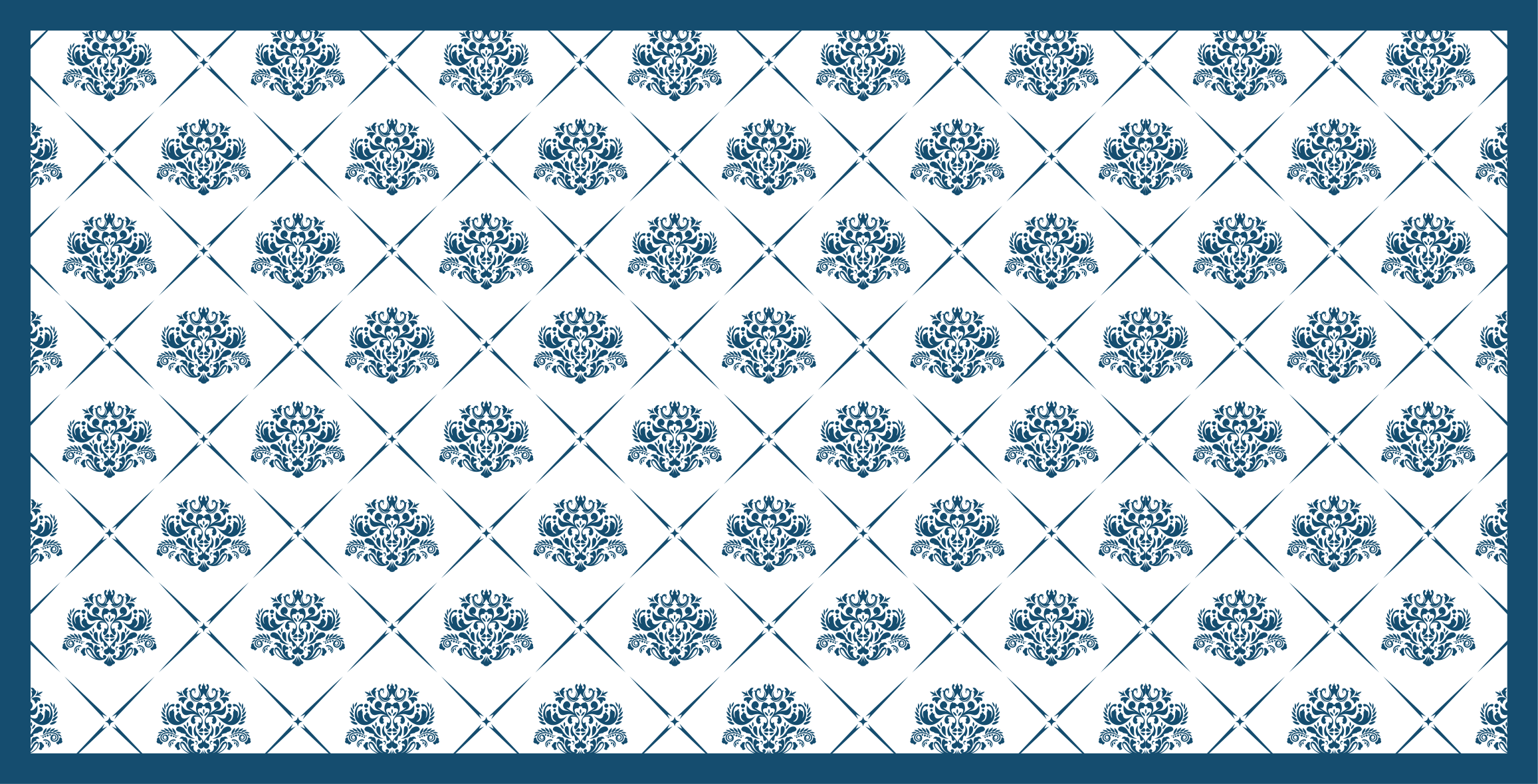 Alfombra vinílica baño motivo floral azul - TenVinilo