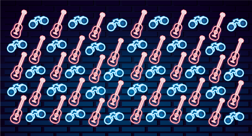 Alfombra vinílica juvenil patrones inspirados en la música - TenVinilo