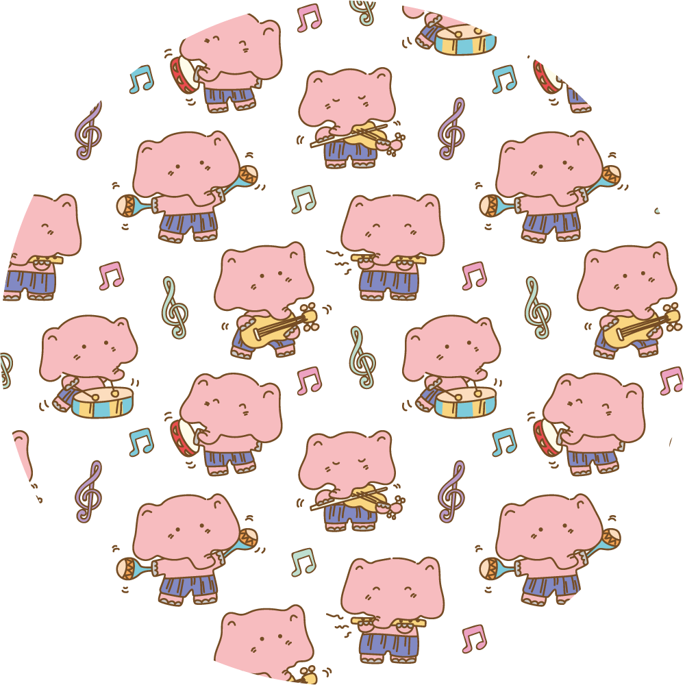 Aflombra vinílica animales diversión musical con elefantes - TenVinilo