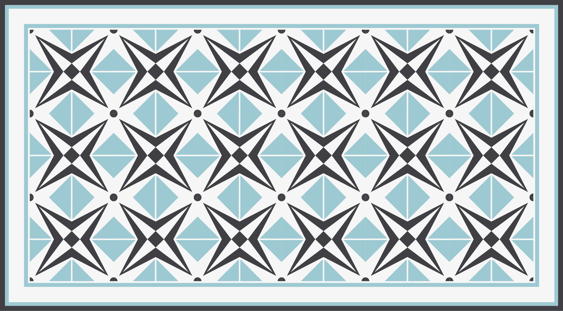 Alfombra vinílica mosaico motivo estrella azul - TenVinilo