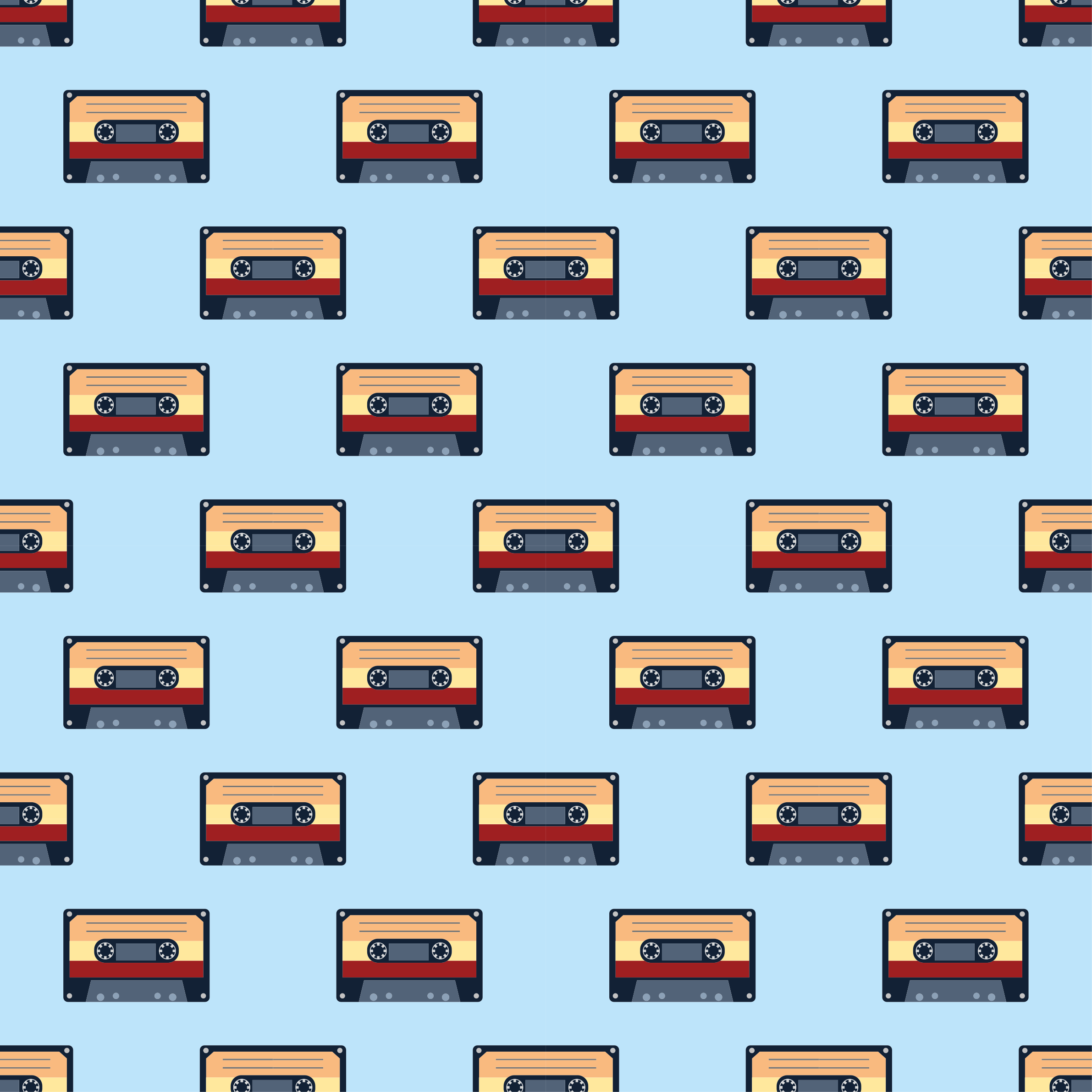 Alfombra vinílica infantil idea de casete vintage - TenVinilo