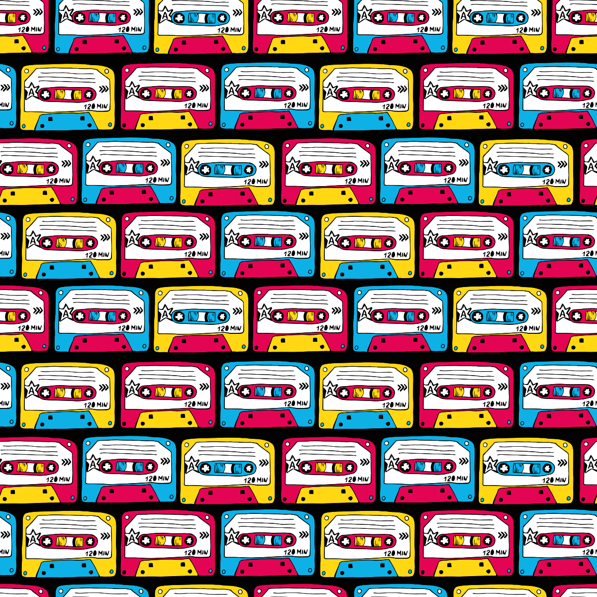 Alfombra vinílica imitación cintas de audio retro - TenVinilo