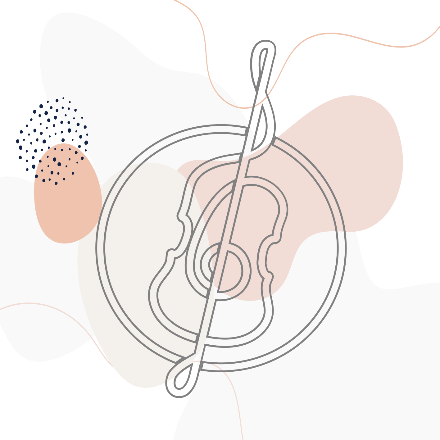 Alfombra vinílica moderna esquema de nota musical - TenVinilo