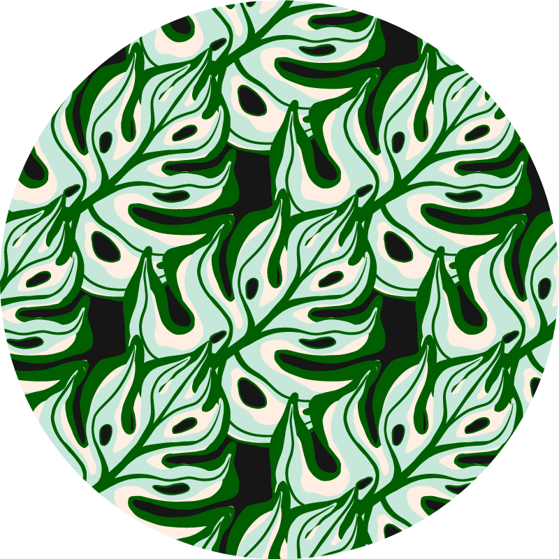 Alfombra vinílica naturaleza hojas tropicales - TenVinilo