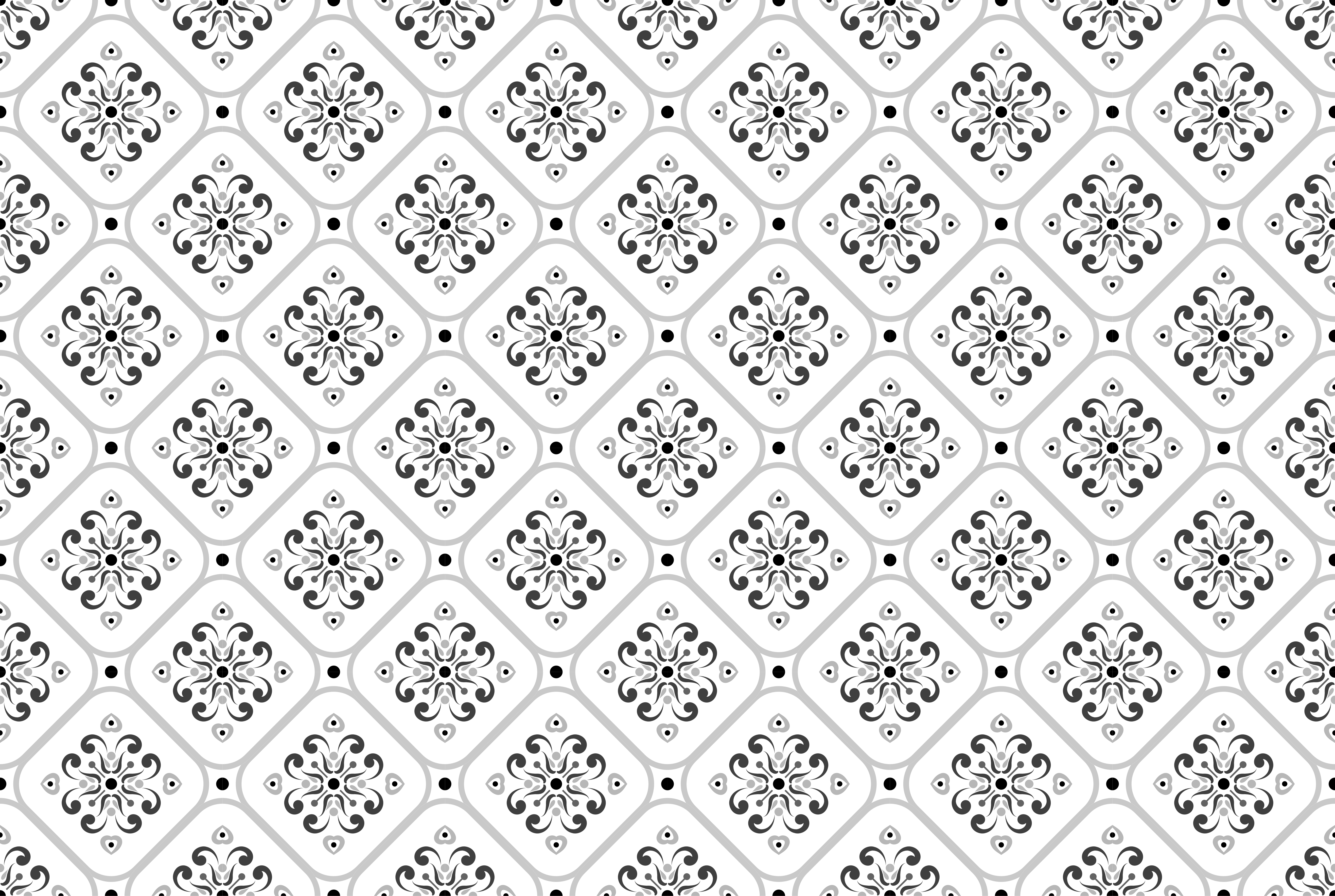 Alfombra vinílica hidráulica elegante blanco y negro - TenVinilo