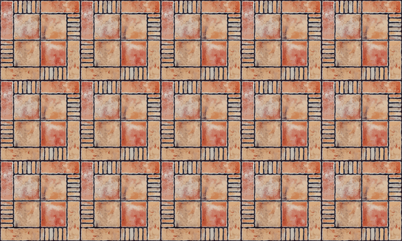 Alfombra vinílica hidráulica patrones entrecruzados - TenVinilo