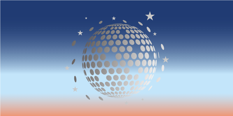 Alfombra vinílica estrellas diseño de esfera celestial - TenVinilo