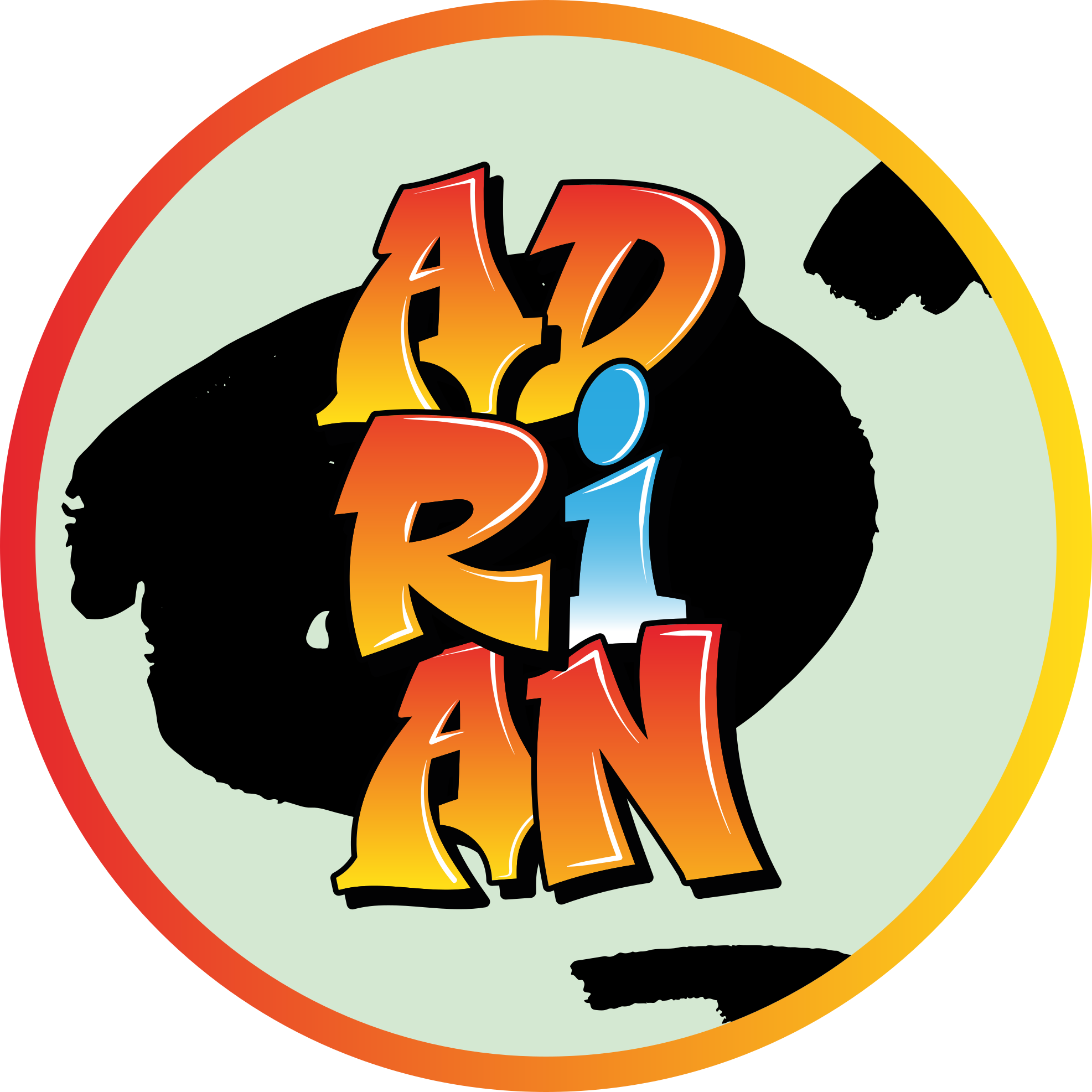 Alfombra vinílica personalizable diseño de nombre colorido - TenVinilo